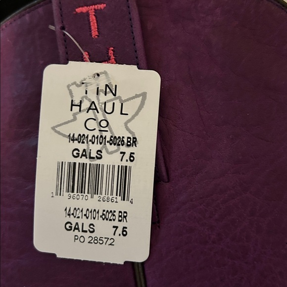 NWT Tin Haul Women's Purple and Brown Boots - Picture 9 of 14